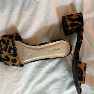 Leopard Block Heel